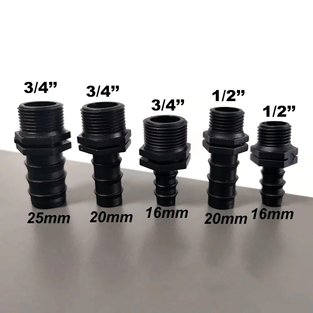 Car washing machine water pipe faucet accessories Plastic joint Garden watering water gun connector 3/4'' 1/2'' straight through