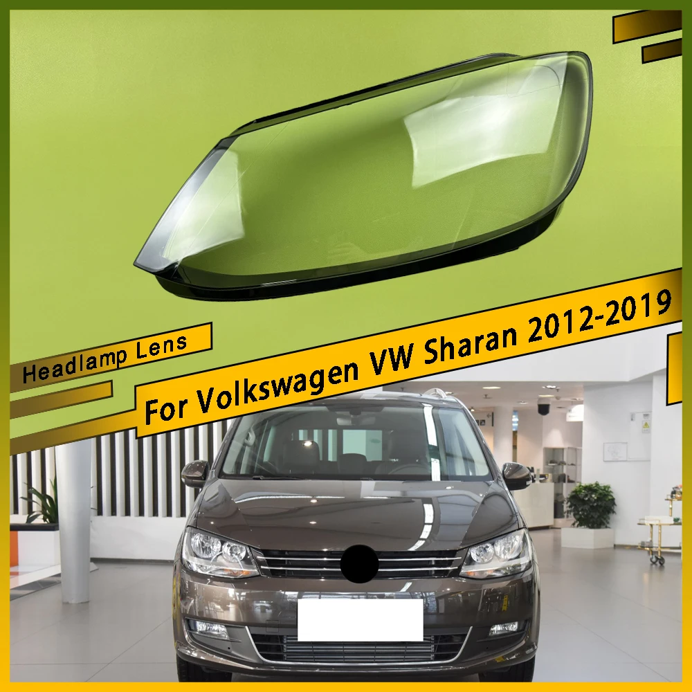 For Volkswagen VW Sharan 2012 - 2019 Auto Light Caps Front Headlight Cover Glass Lens Shell Light Caps Lampshade Lamp Shade