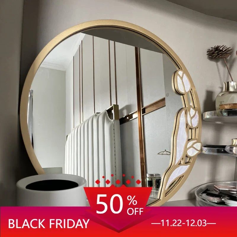 Wall Decorative Mirror Nordic Hanging Quality Cosmetic Round Decorative Mirror Full Length Espejo Redondo Home Design Exsuryse