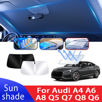 Car Sun Visor For Audi A4 A6 A8 Q5 Q7 Q8 Q6 2006~2026 2023 Auto Front Windshield Sunshade Heat Insulation Summer Accessories