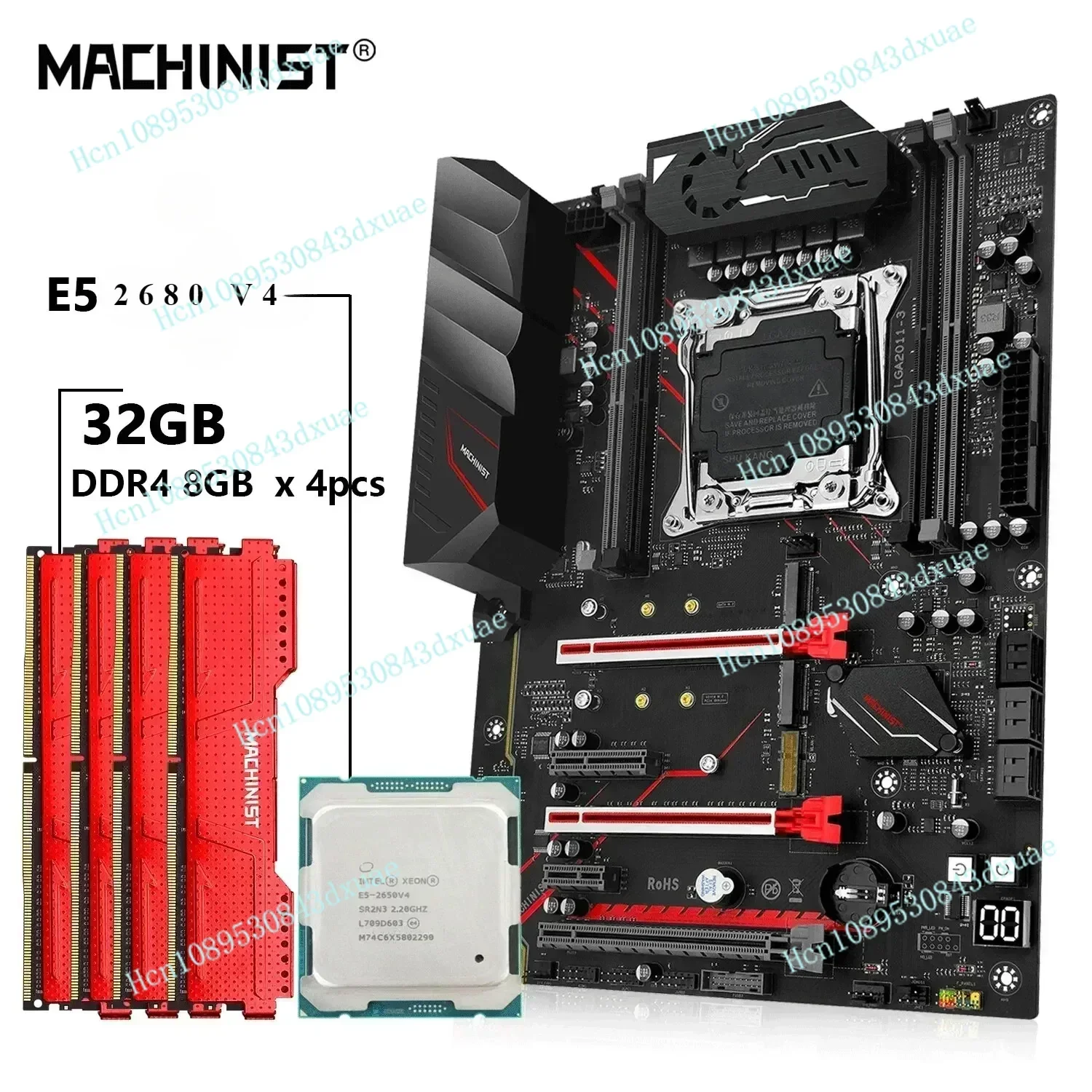 

Комплект материнской платы MACHINIST MR9A PRO MAX X99 с процессором Xeon E5 2680 V4 LGA 2011-3 DDR4 RAM 32 ГБ памяти Combo, четырехканальный