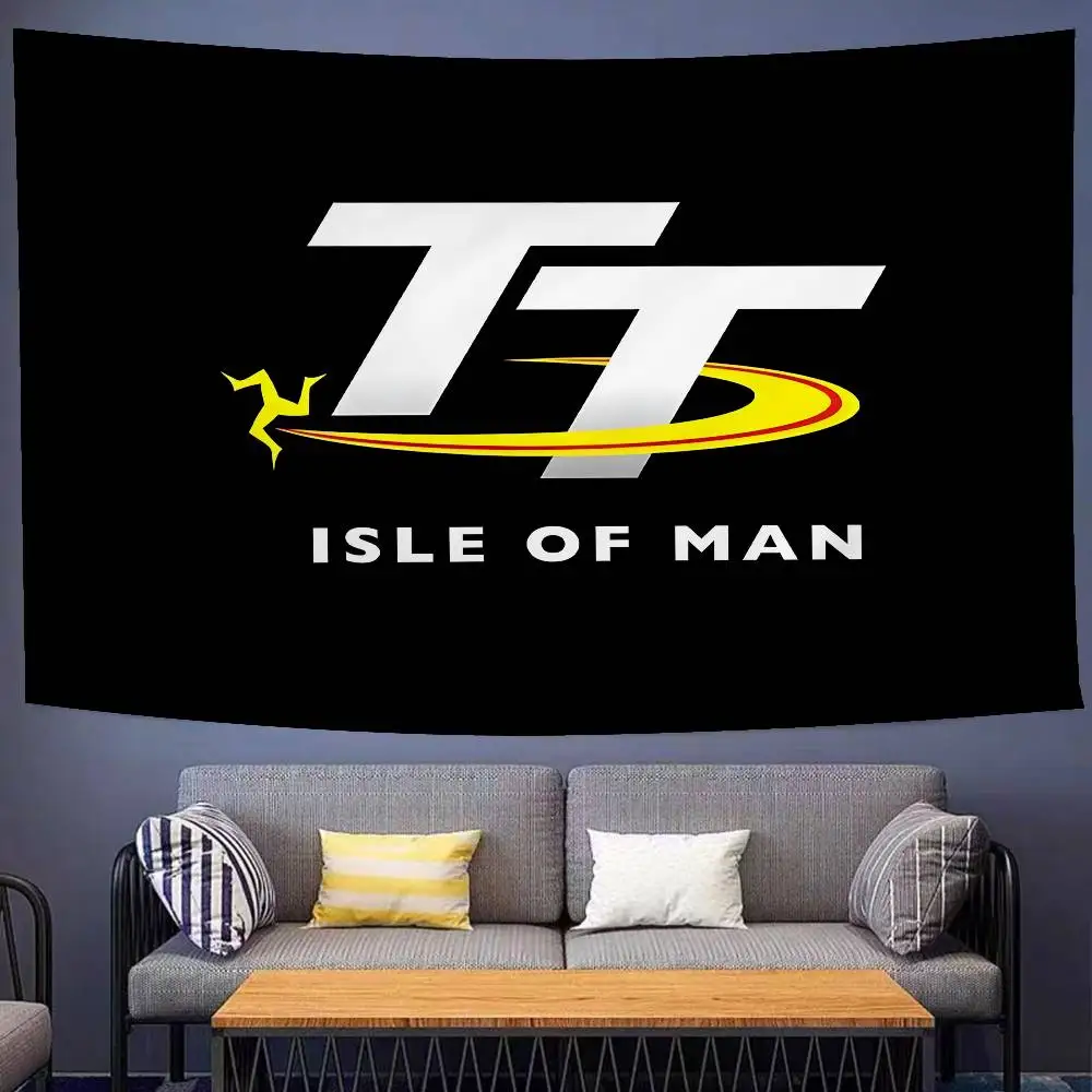 I-Isle O-Of M-Man TT Race Colorful Tapestry Wall Hanging Bohemian Wall Tapestries Mandala Wall Art Decor