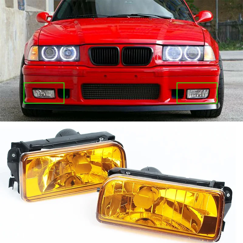 

2pcs For BMW E36 Front Bumper Headlight Fog Lamp 318i 318ti 323i 328i 1992-1998 Car Fog Lights Assembly 63178357389 53178357390