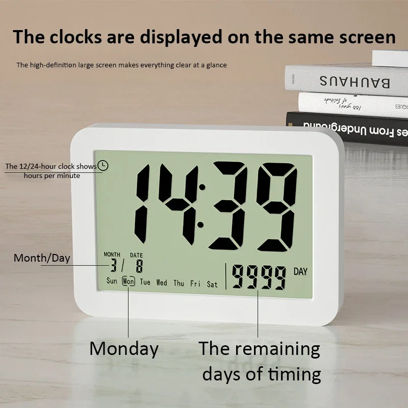 Large Screen Electronic Countdown Digital Timers 9999-Days Count Down Clock Classroom Timer Retirement Countdown Timer