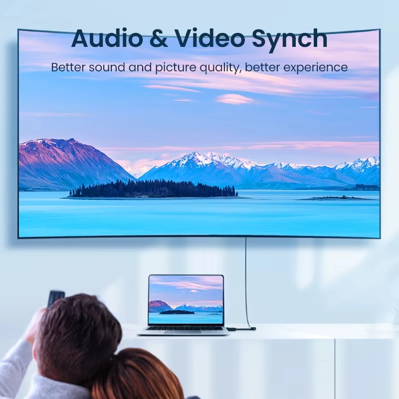 Convertidor adaptador DP a HDMI de 4K60Hz, Cable DisplayPort a HDMI, adaptador de Audio y vídeo HD DisplayPort macho a HDMI hembra para PC y TV