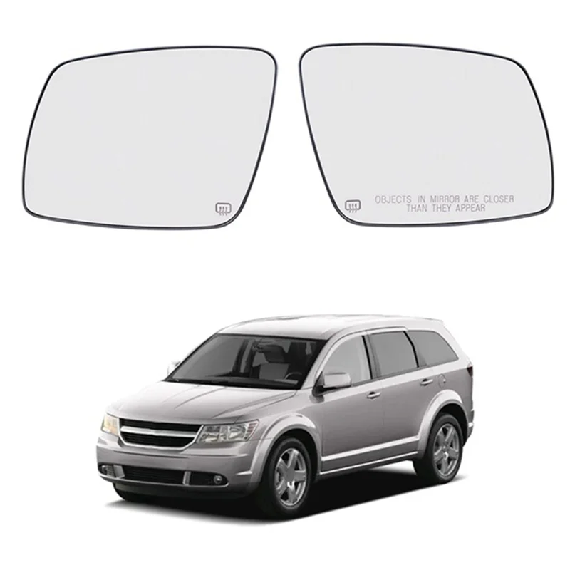 

2Pcs Front Heated Side Door Wing Rear View Mirror Lens Glass 68045693AA 68045694AA Parts For Dodge Journey 2009-2020