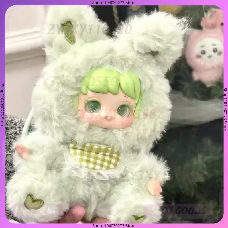 

2025 В наличии, натуральная серия Miana Little Mina Goodnight Rabbit Friends, виниловая плюшевая глухая коробка, украшение для рабочего стола, подарок для девочки