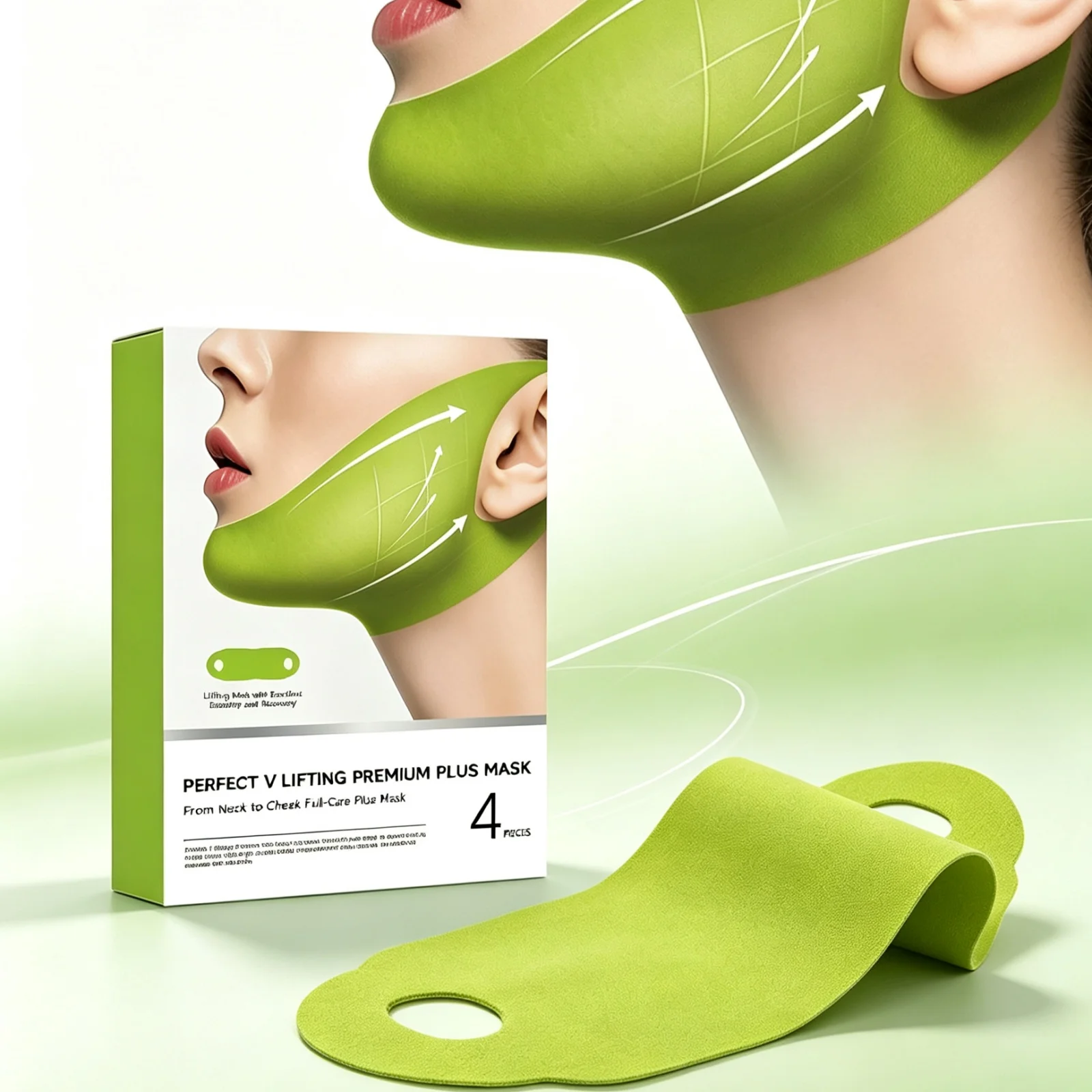 Cactus V-Shaped Firming Lifting Mask Lift Facial Contour Reduce Puffiness Anti-Sagging Skin Improve Jawline Face Shaping Bandage