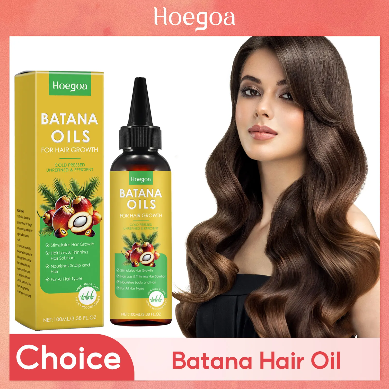 

Batana Hair Growth Oil Anti Loss Repair Breakage Damaged Hair Nourishing Smooth Strengthen Root Scalp Hair Care Essence Oil