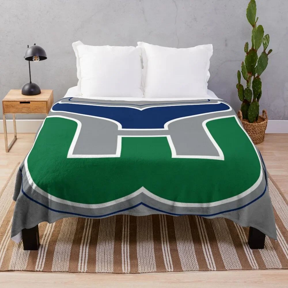 

Vintage Hartford Hockey - Retro Whalers Throw Blanket Polar Large Blankets