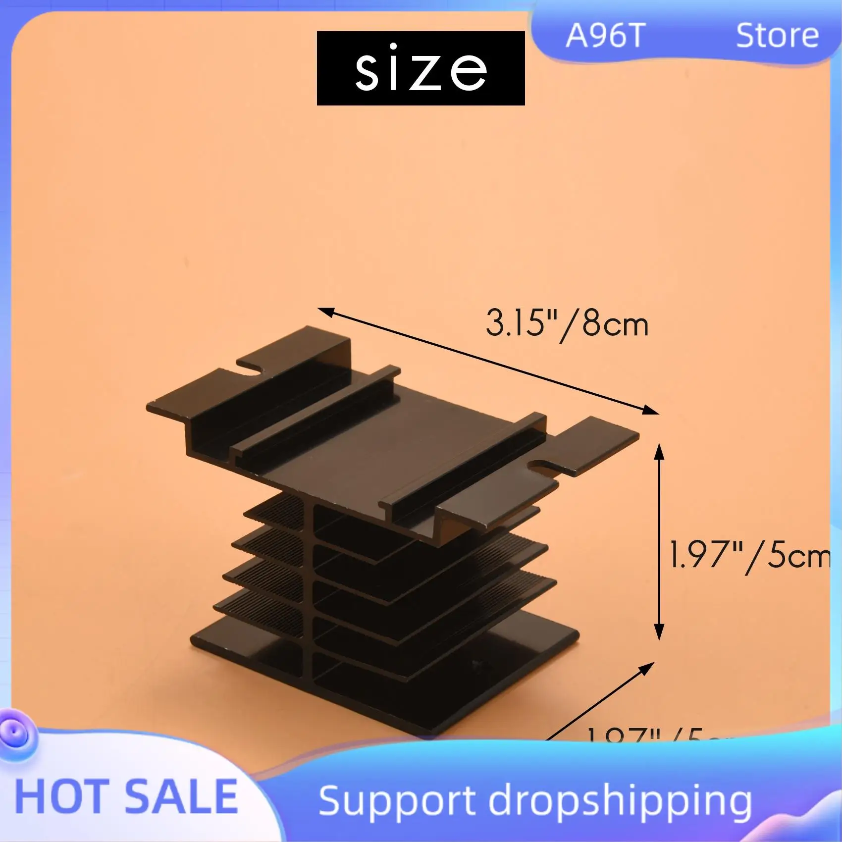 

A96T твердотельное реле радиатор, 3 шт. алюминиевый радиатор PID регулятор температуры радиатор для твердотельного реле и SSR Radia