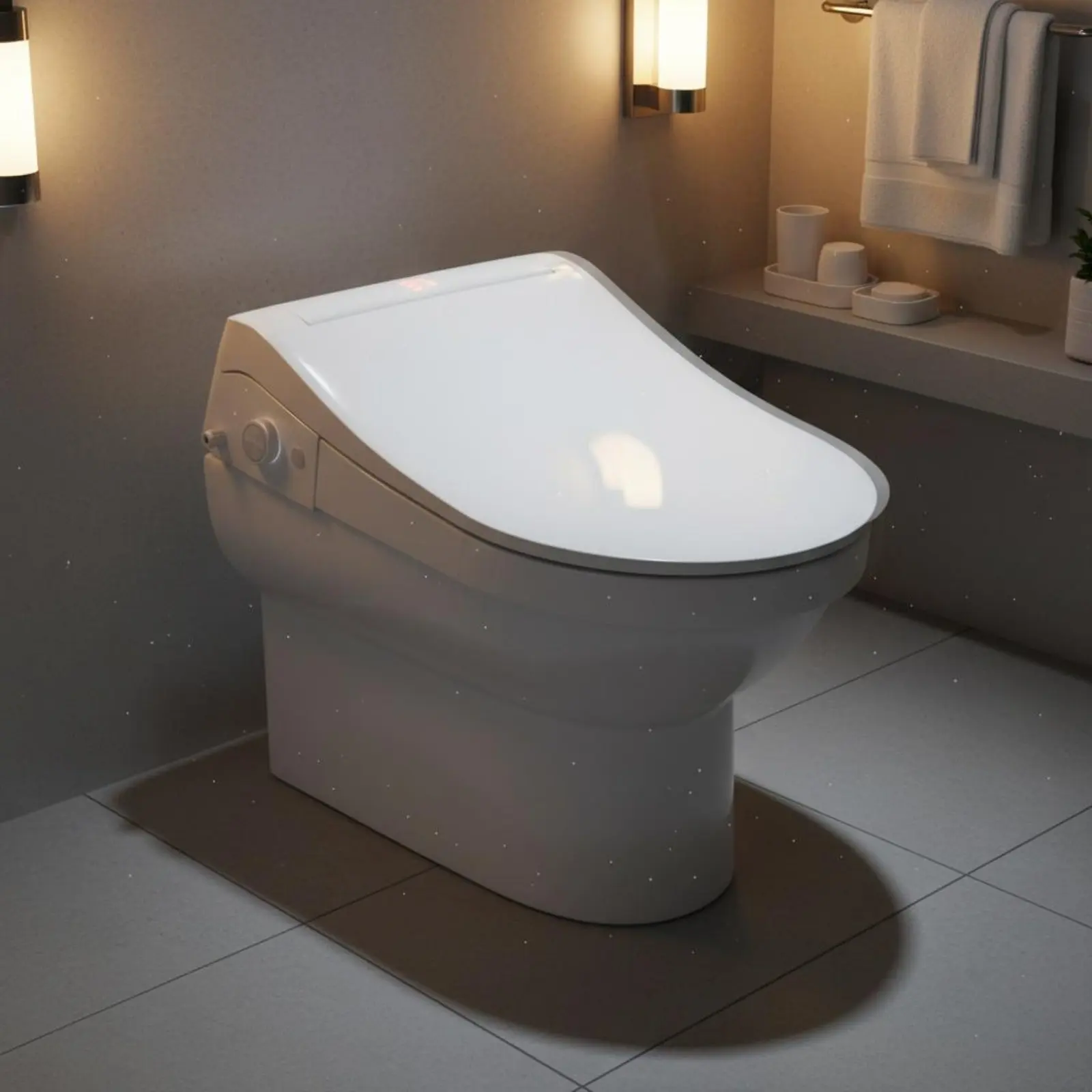 Smart Toilet Seat Twin Control Front Spray Toilet Seat Bathroom Fixture Easy Installation Self-Cleaning view 5