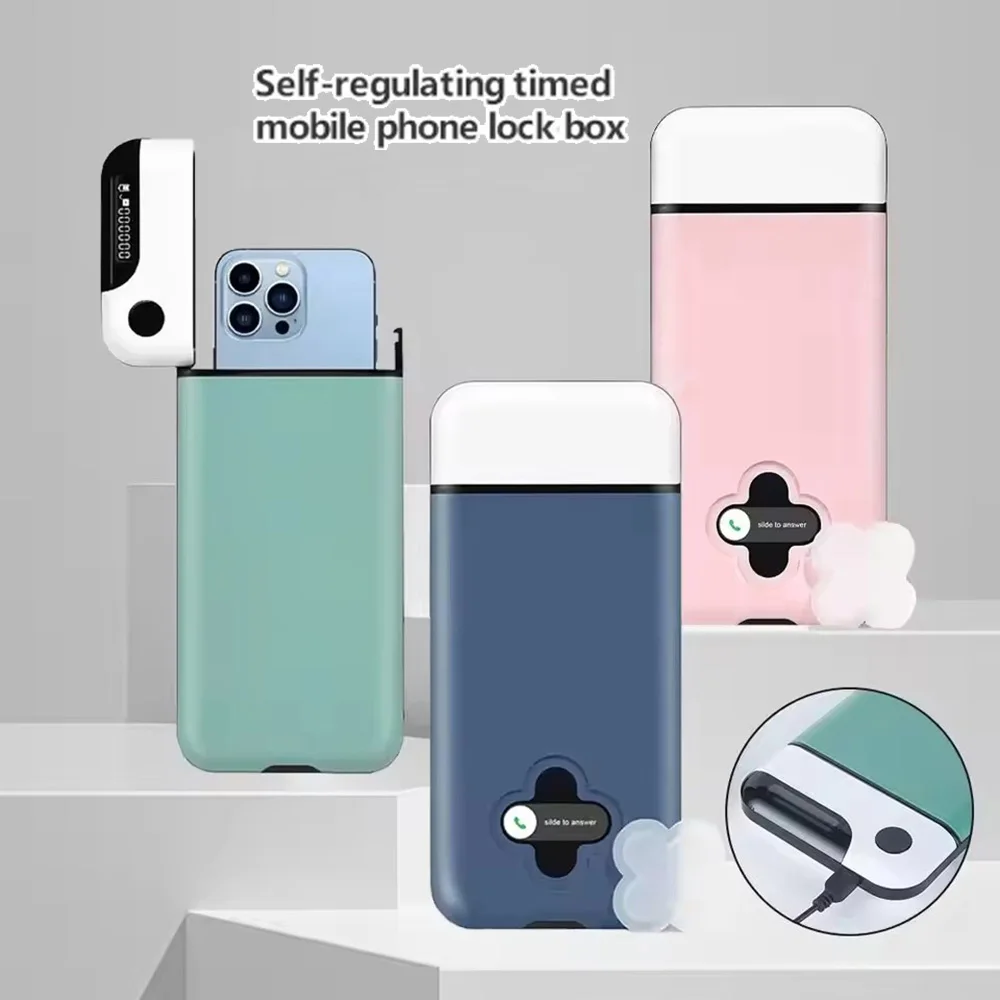 Tragbare Telefon Timer Lock Box Selbst-Control Timer Locker Für Smart Handy Sucht Studenten Selbst-disziplin Timing Lock
