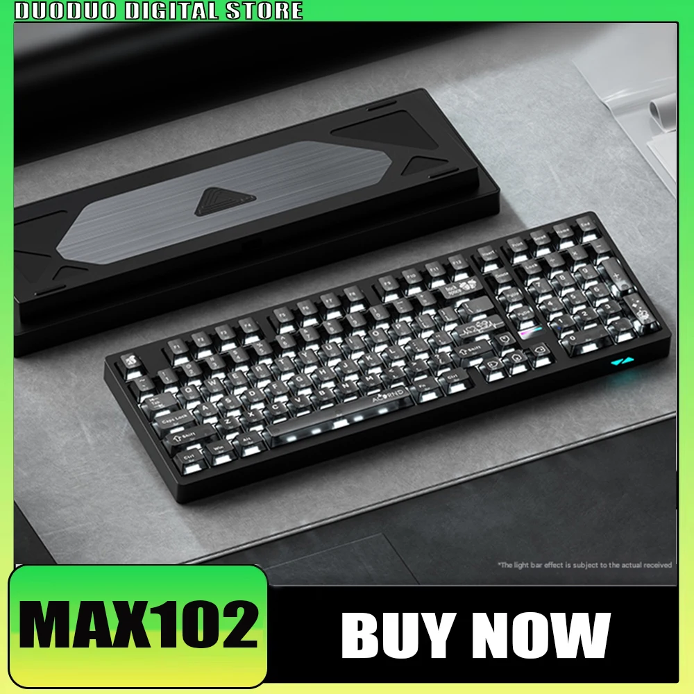 

New Weikav MAX-102 Aluminum Alloy Mechanical Keyboard MAX102 Support QMK/VIA Wireless Bluetooth Three Mode Rgb Hot Swap PC Gamer