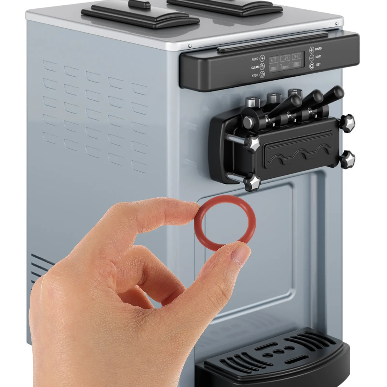 

10 шт. высококачественных уплотнительных колец для клапанов, сменные силиконовые прокладки для аппаратов для мороженого, долговечные, с высокой производительностью