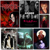 N-Naoki Urasawa S Monster Anime Poster HD art sticky wall waterproof home living room bedroom bar aesthetic decoration
