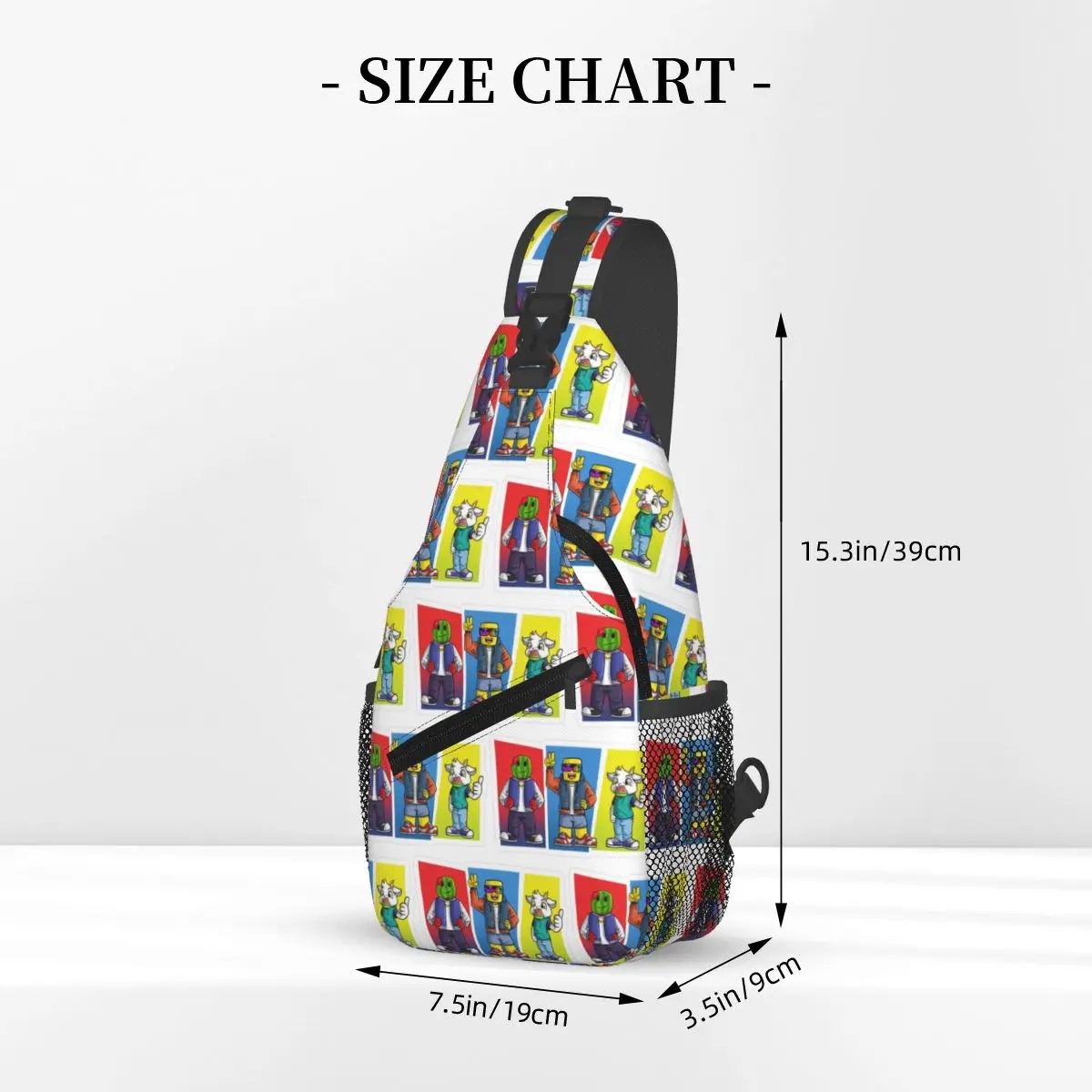 Sunny And Melon Chest Bag Men Sling Crossbody Backpack Chest Bag Travel Hiking Daypack Shoulder Bag