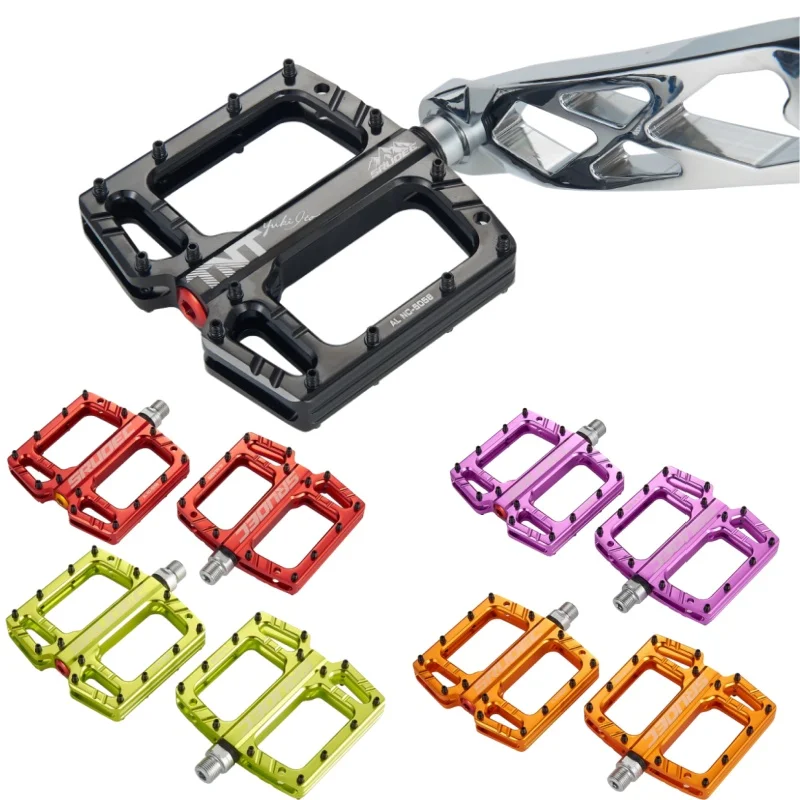 

Aluminum Mtb Bicycle Pedals Orange Purple Red Black Green 3 Bearings Aluminum Pedal Lightweight Anti-slip for Road Folding Bike