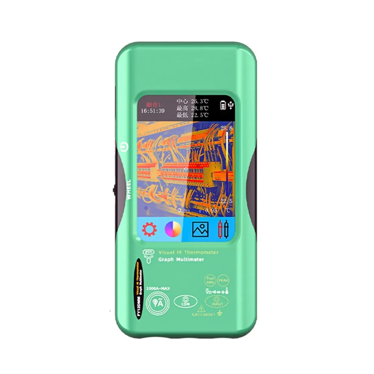 L73A NEW Thermal Imaging Multimeter 2-in-1 320x320 Resolution 3.98 Inch Touchable 15 Color Palette Circuit Board Repair Test