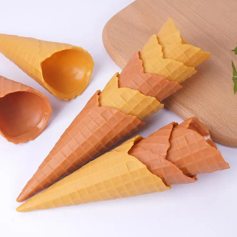 Artificial Ice Cream Cone Set, Realistic Fake Cone Figurines, Party Table Scatter, Event Backdrop Fillers, Wedding Decor