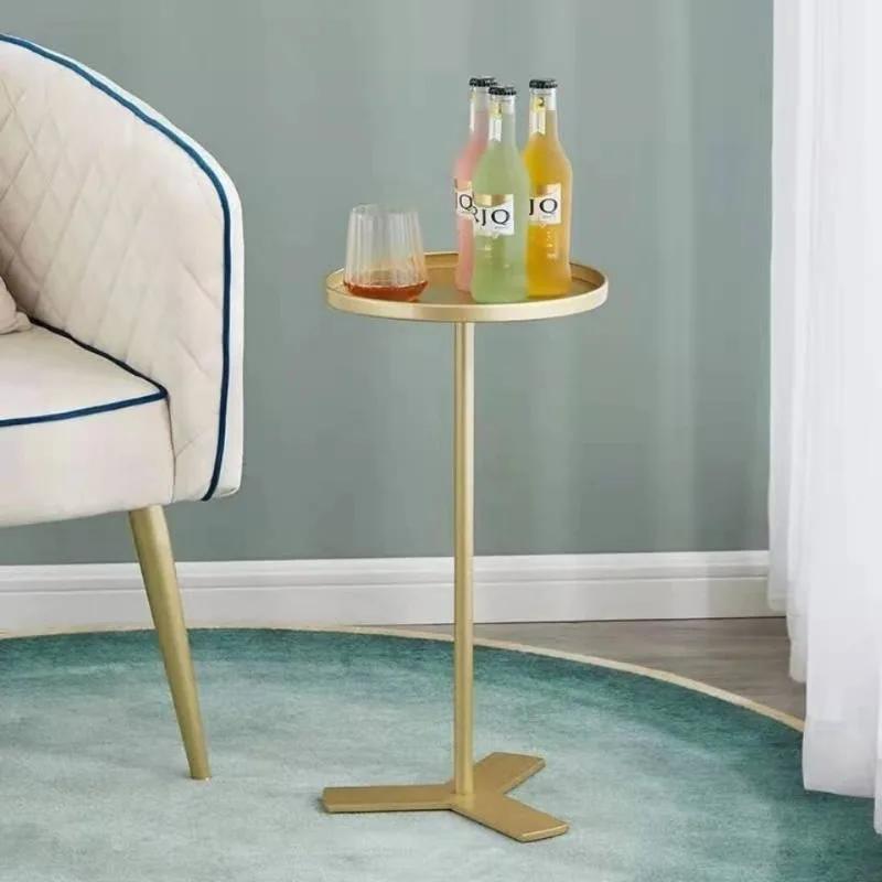 

Office Small Round Table Bedside Nordic Minimalist Living Room Bedside Table Modern Iron Art Furniture Coffee Tables Side Mesas