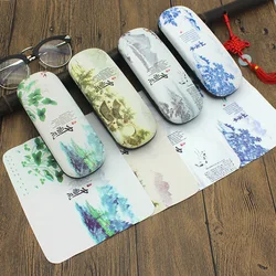 Chinese Trend Glasses Box Retro Literary Ancient Style Myopia Glasses Reading Glasses Storage Box Anti-pressure Iron Case Custom