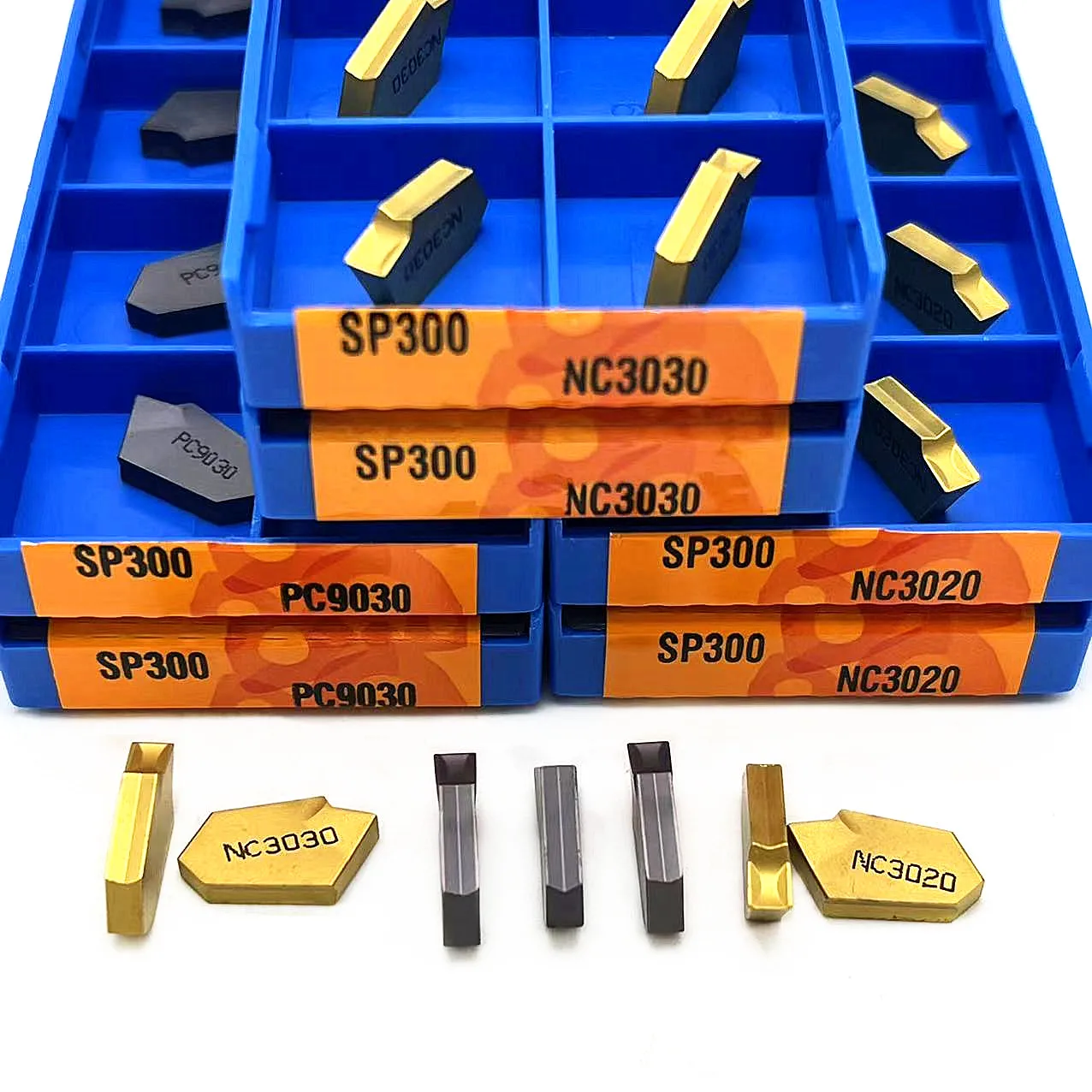 10 pz inserti per scanalatura in metallo duro SP300 NC3020 PC9030 NC3030 tornio CNC inserti in metallo duro frese per tornio scanalatura strumento di taglio