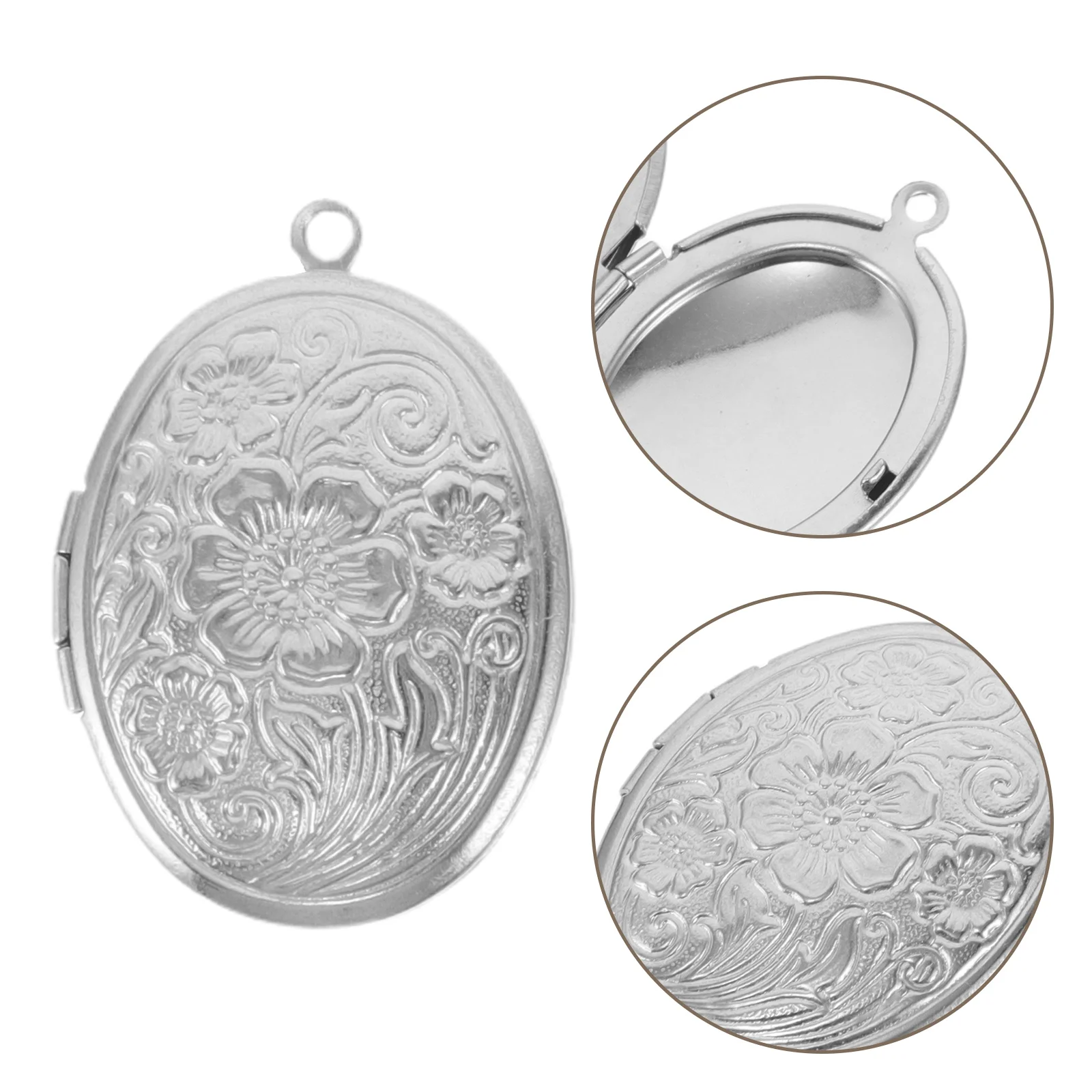 

5 Pcs Retro Photo Box Pendant Locket Necklace Pendants DIY Memorial Charm Charms Bouquet Picture Frame