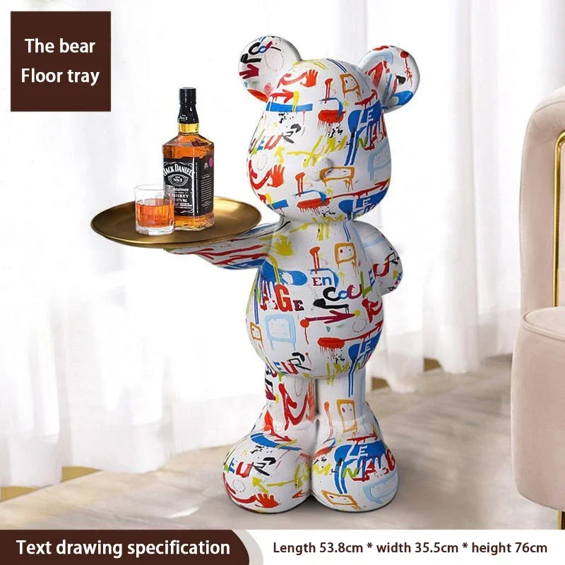 76cm Large Landing Bear Statue Living Room Decoration Accessories Fiberglass Living Room Bedroom Home Decoration Gift