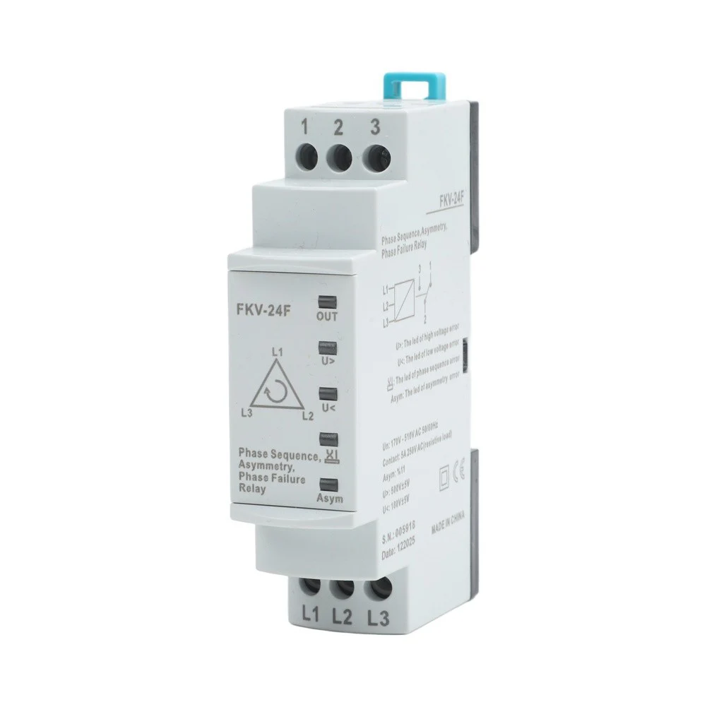 for DSP FKV24F 3 380V Phase Relay Overvoltage Undervoltage Protection Device with Phase Asymmetry for Electrical Use