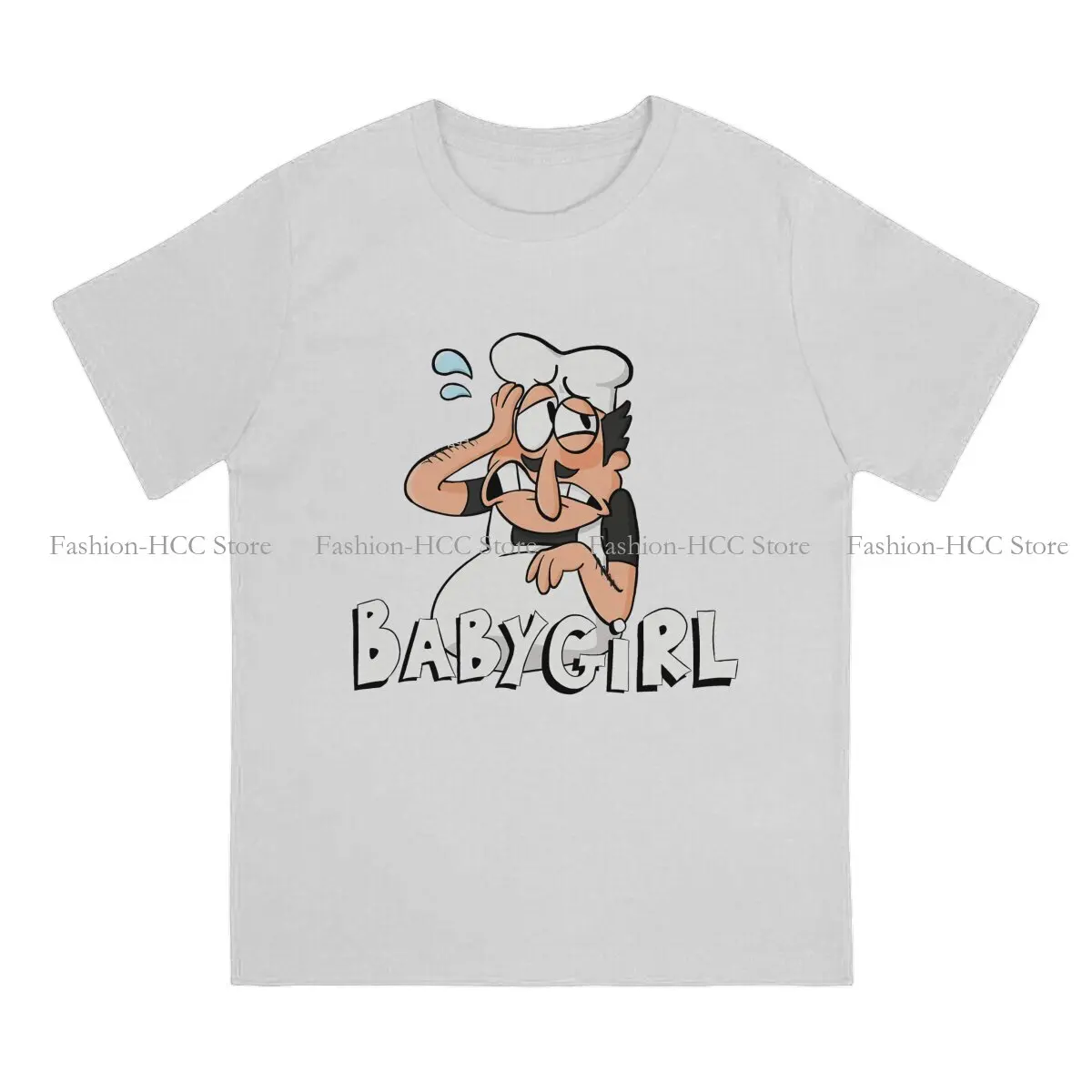 Pizza Tower Cartoon Babygirl Peppino T Shirt Polyester Grunge Men Tees Summer Clothing Harajuku O-Neck TShirt