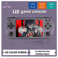 Open Source U8 Retro Handheld Video Game Console 4.0 Inch IPS Screen Portable Pocket Video Player  Children's Christmas Gif
