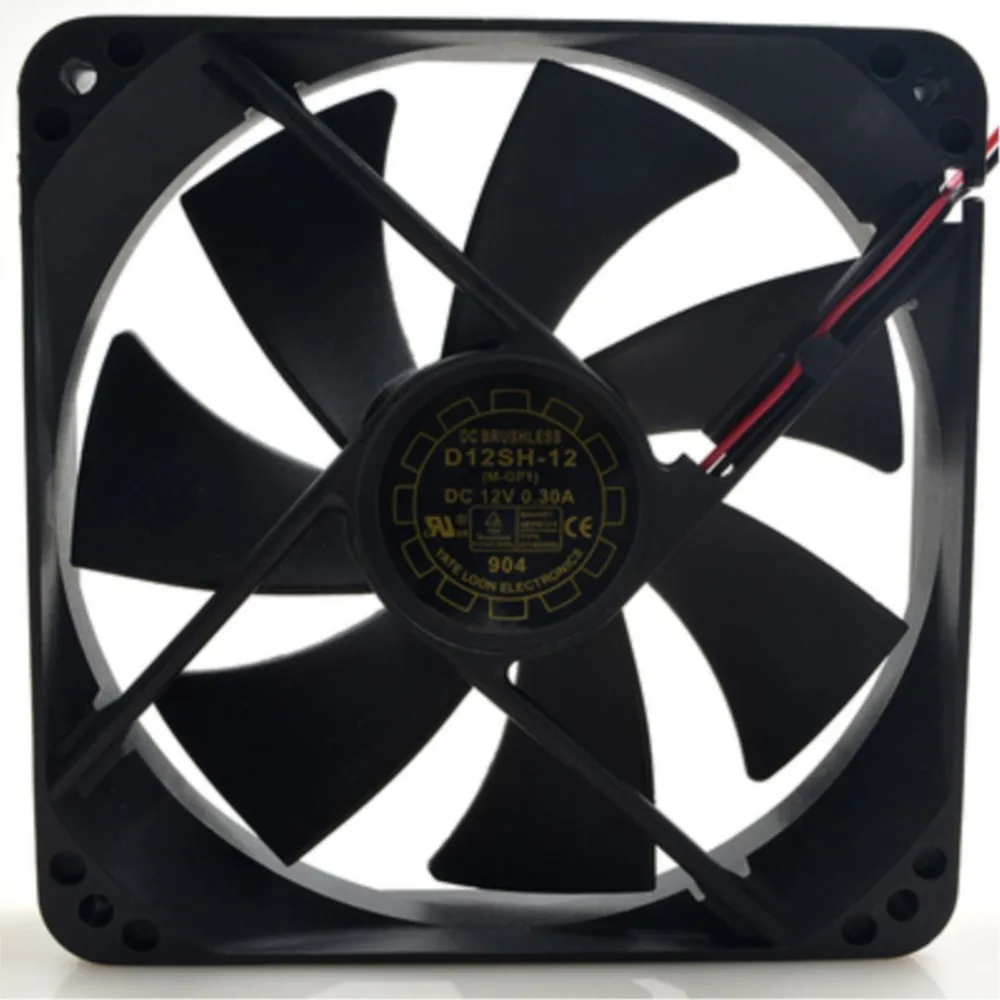 Brand new Original Yate Loon D12SH-12 D12SM-12 12025 120x120x25mm DC 12V 0.30A Cooling Fan