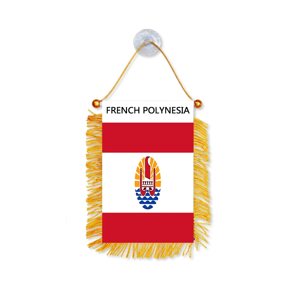 Directly Delivery Car Window Decoration Stain Bunting Pennant FRENCH POLYNESIA Flags