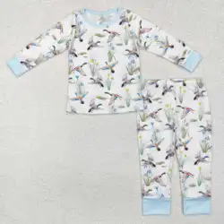 Boys Hunting Clothes Mallard Ducks Kids Pajamas Outfits Teenage Children's Clothing Bamboo Pajamas Kids Sleepwear Clothes Suit