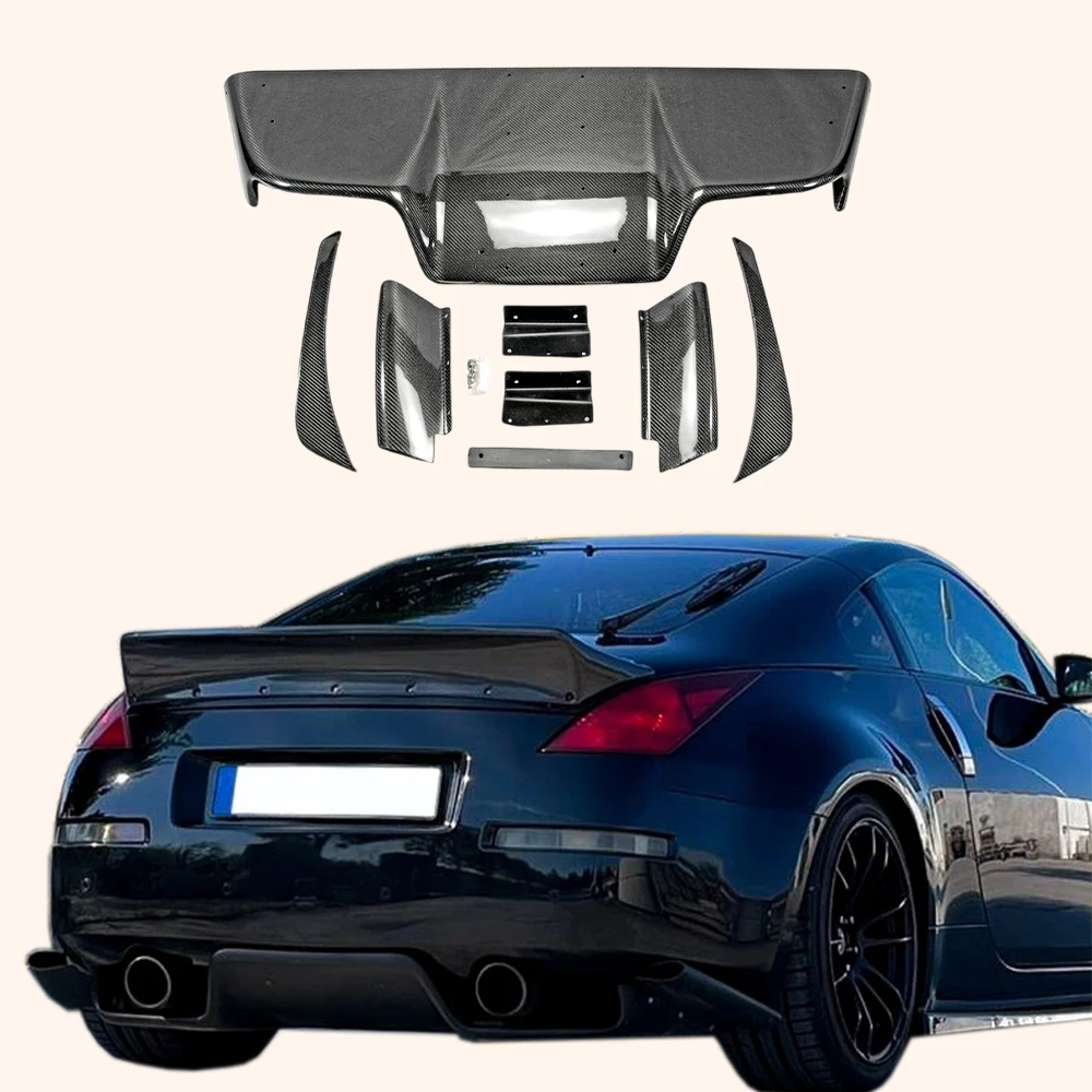 

For Nissan 03-08 Z33 350Z Infiniti G35 Coupe 2D Jdm Ts Style Rear Diffuser Type 2 8Pcs (With Fitting) Carbon Fiber
