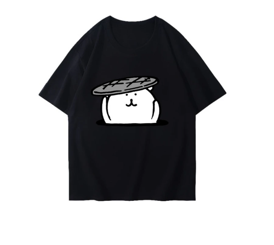 Cute Joke Bear T-shirt for Men Women and Children with Cartoon Bear Print Short Sleeves