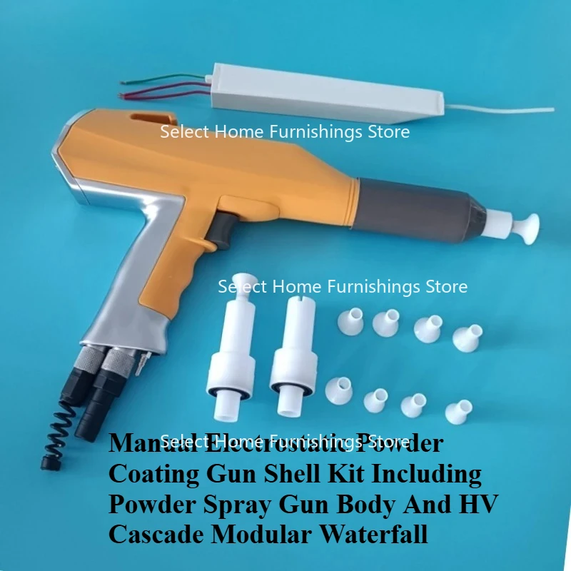 Adatto per il kit guscio della pistola per verniciatura a polvere elettrostatica manuale, incluso corpo della pistola a spruzzo a polvere e cascata modulare HV