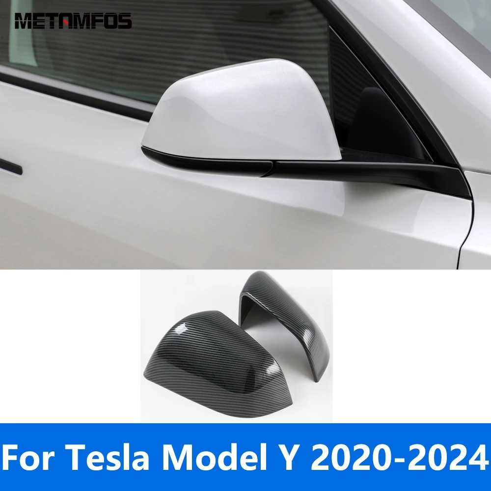 

Car Accessories For Tesla Model Y 2020 2021 2022 2023 2024 Carbon Fiber Rearview Side Door Mirror Cover Trim Protection Cap
