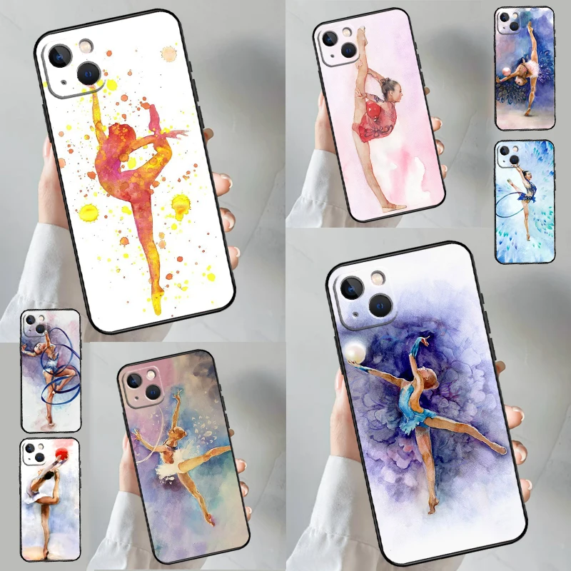 Gymnastics Oil Painting Case For Samsung Galaxy A06 A16 A26 A56 A57 A37 A17 A55 A35 A15 A53 A13 A32 A52 A54 A34 A14