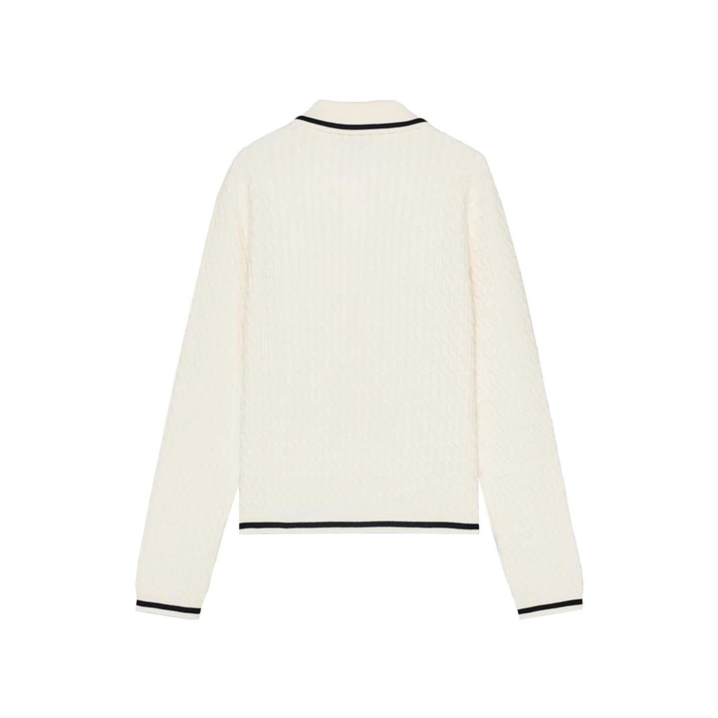 เสื้อสเวตเตอร์ถักสีบลอ ลอง เอสเวสำหรับผู้หญิงทรงเข้ารูปปกติบางสีบริสุทธิ์แบรนด์จีน Z