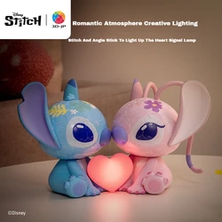 Disney 3D-JP Lilo & Stitch 3D Puzzle Toys Anime Stitch Figurines Angel 3d Puzzle Night Light Girls Kawaii Stitch Night Lamp Gift