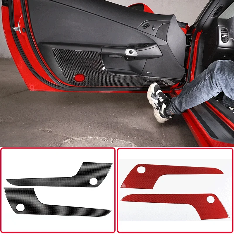 

For 2005-2013 Chevrolet Corvette C6 Soft Carbon Fiber Car Styling Door Anti-kick Panel Cover Sticker Car Interior Accessories