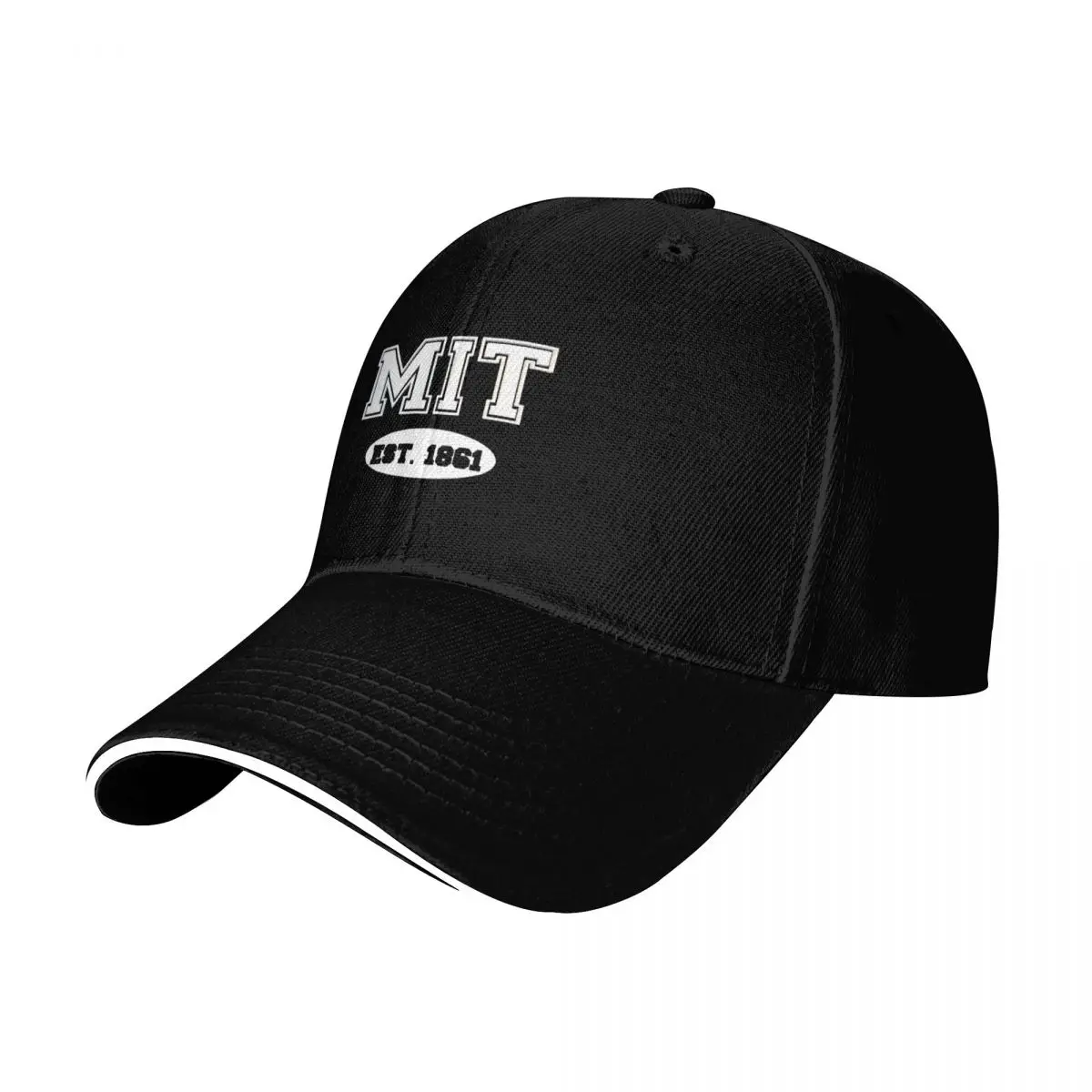 MIT EST 1861| MASSACHUSETTS VARSITY Baseball Cap Cotton Twill Breathable Contrast Two Tone Brim Snapback Flat Bill