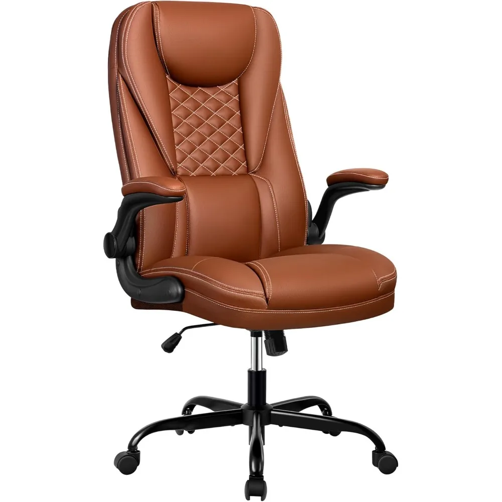 

Office Chair, Big and Tall Office Chair Executive Chair Ergonomic Leather Chair with Lumbar Support High Back Home