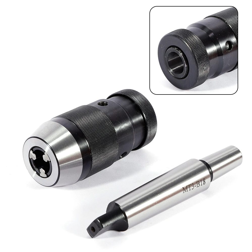 

1-16MM Lathe Drill Chuck Keyless 1/32"- 5/8" Self Tighten + MT3-B18 Arbor