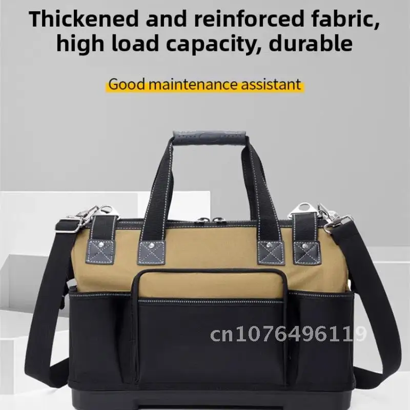 

Multi-Functional Waterproof Electrician Repair Kit Single Shoulder Slung Tool Bag with Zipper Closure Wear-Resistant Design