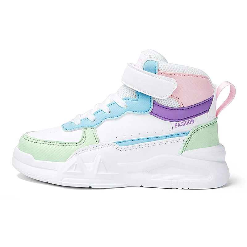 أحذية رياضية عصرية للأطفال البنات أحذية رياضية عالية الجودة تصميم نعل سميك للأطفال أحذية جلدية مضادة للانزلاق ملابس غير رسمية للارتداء اليومي