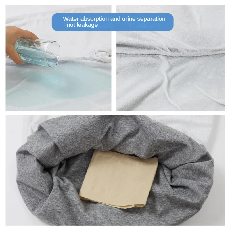 Elder Adult Diaper Trousers Leak-proof Trousers Washable Cotton Old Man Dirty-resistant Bed Care Diaper Waterproof Pad