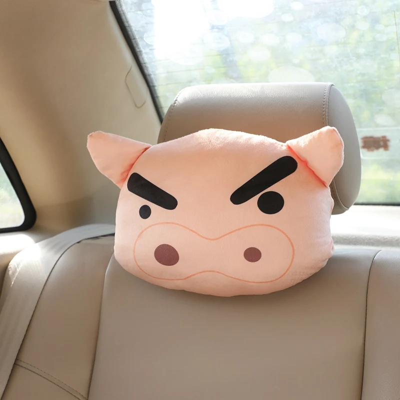クレヨンしんちゃんぬいぐるみヘッドレスト白 Buriburizaemon Waniyama ぬいぐるみ車の枕の装飾ギフト女の子子供